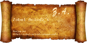 Zobel Acicét névjegykártya